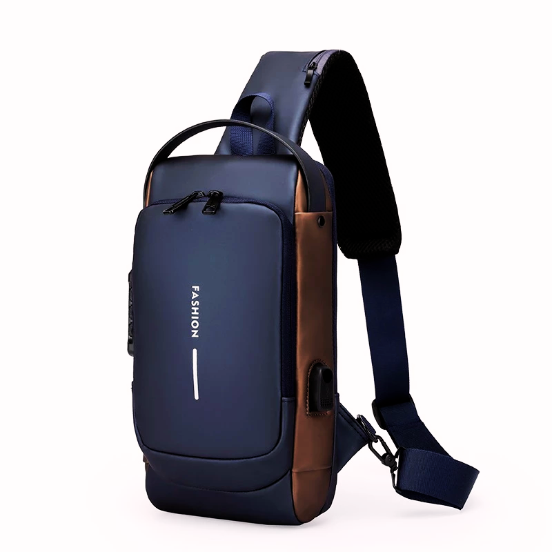 Bolsa Mochila Anti Furto Tiracolo Pochete Transversal Ombro Anti-roubo Usb