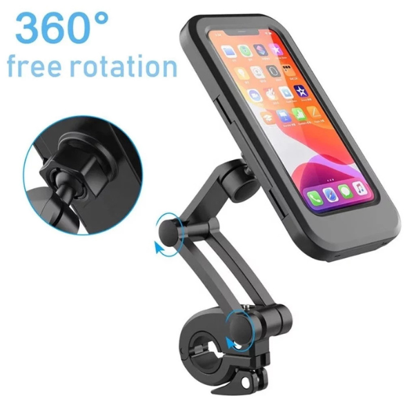 Suporte Porta Celular Moto Bike Á Prova Dágua 360° Articulado 6.5 POLEGADAS