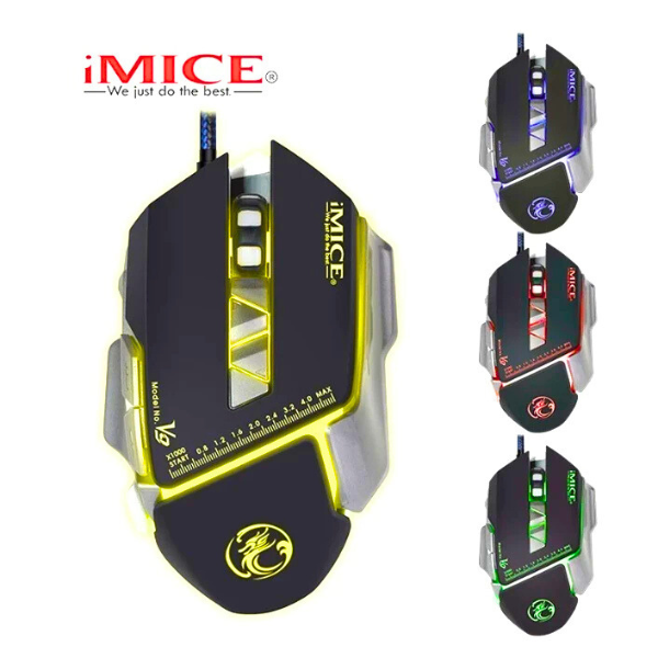 Mouses Games X8 led RGB 3200 dpi Confortavel Ergonomico Cabo Reforçado Com Filtro Envio Imediato