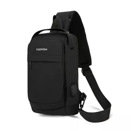 Bolsa Mochila Anti Furto Tiracolo Pochete Transversal Ombro Anti-roubo Usb