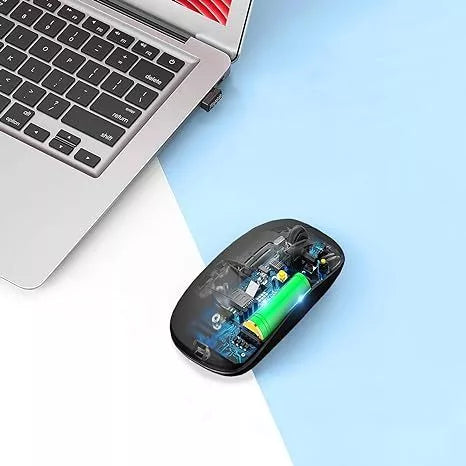 Mouse Wireless Recarregável Led Rgb 2.4 Ghz Sem Fio