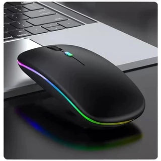 Mouse Wireless Recarregável Led Rgb 2.4 Ghz Sem Fio