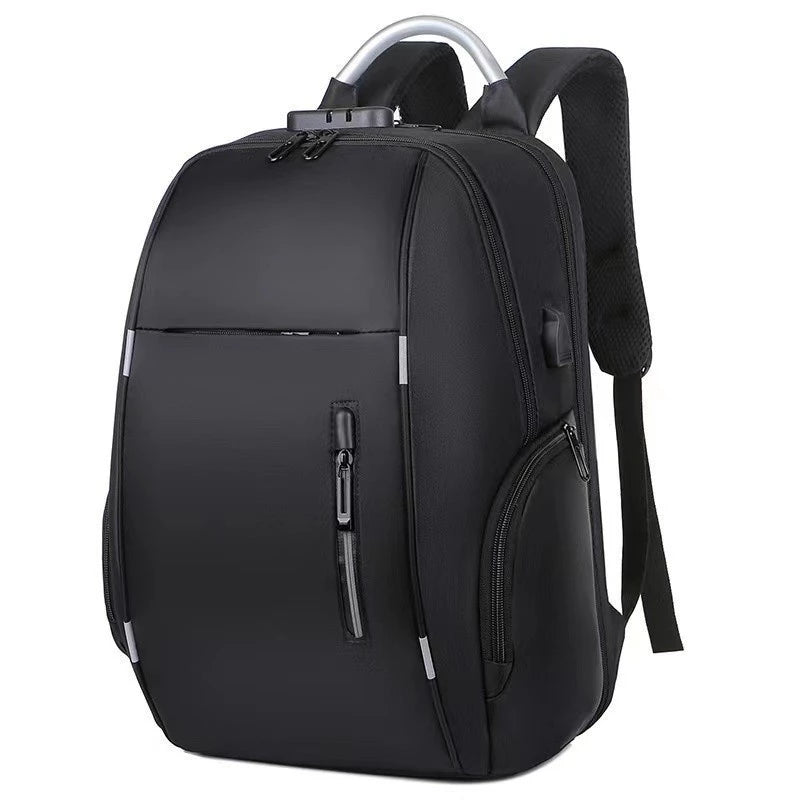 Mochila impermeável masculina multifuncional de carregamento USB de grande capacidade