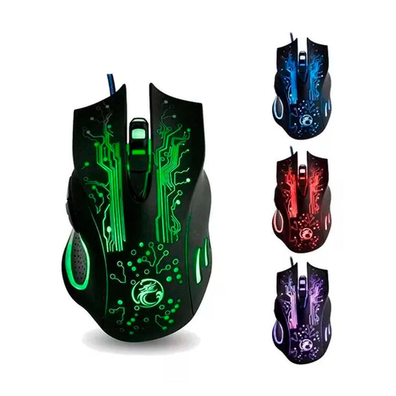 Mouses Games X8 led RGB 3200 dpi Confortavel Ergonomico Cabo Reforçado Com Filtro Envio Imediato